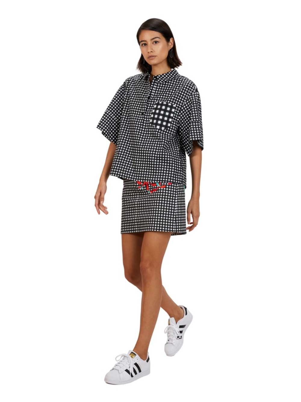 The Kit Boxy Shirt in Gingham Size XL